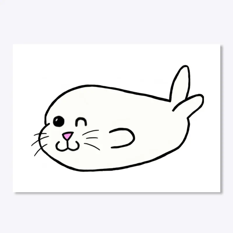 Cute Winking Seal 