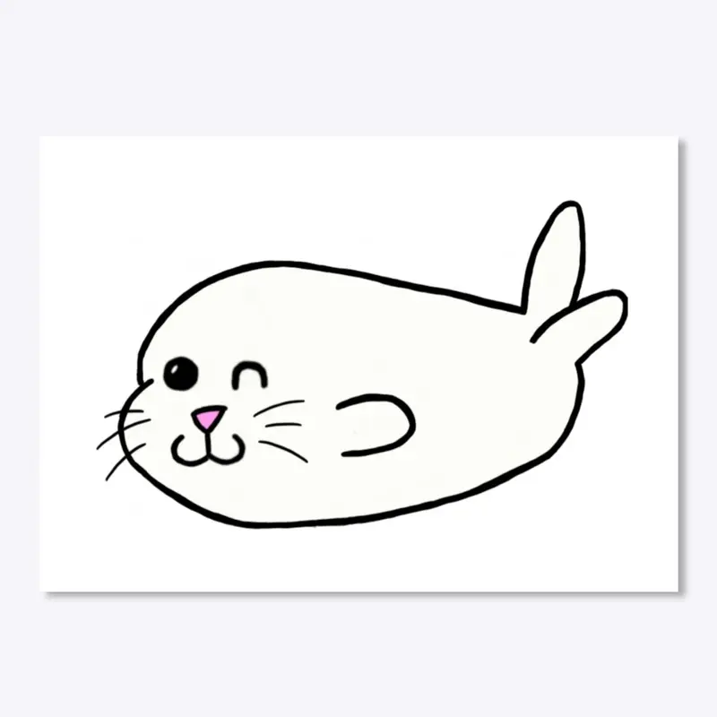 Cute Winking Seal 